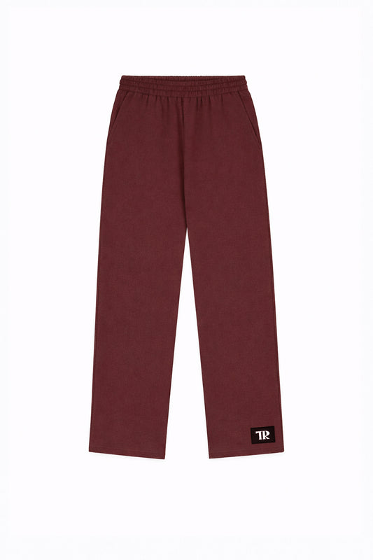 Wide Sweatpants - Maroon