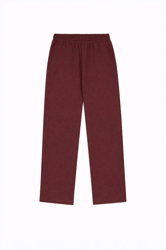 Wide Sweatpants - Maroon